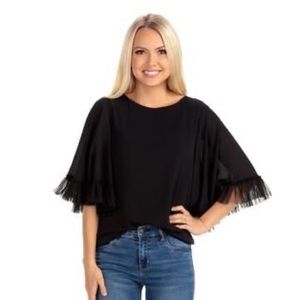 Rachel Parcell Parisian Petal Sleeve Top